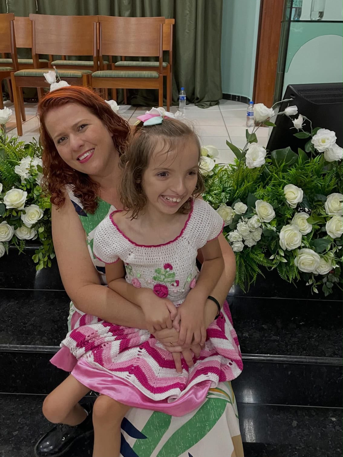 Kirky Dejane Emerich de Castro com sua filha Kimberlly